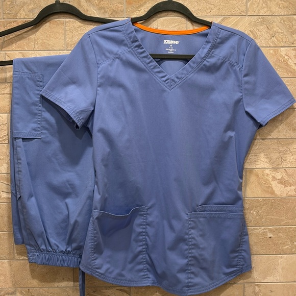 NWOT Scrubstar Cargo Scrub Set Light Blue Size Small - Picture 1 of 6